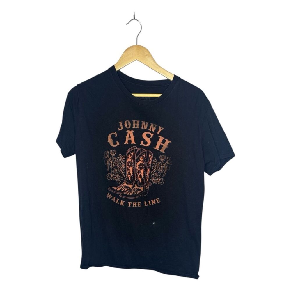 Johnny Cash ‘Walk the Line' Black Graphic Tee. Size XL.